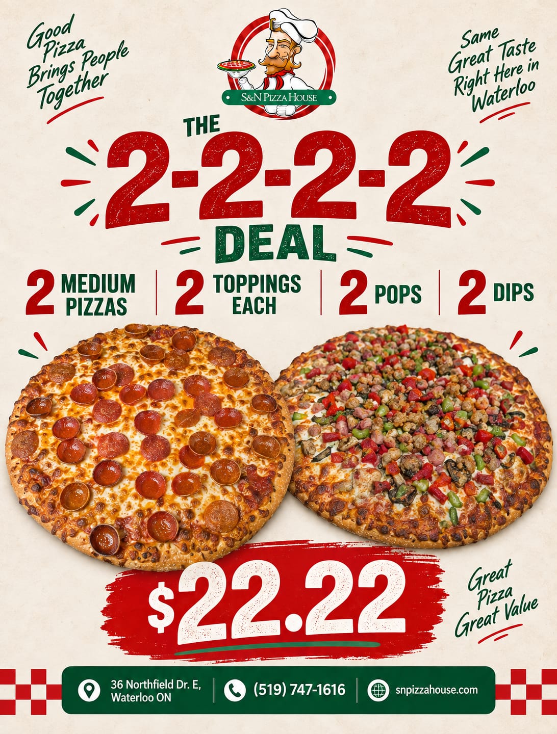 snpizzahouse 2-2-2-2-deal